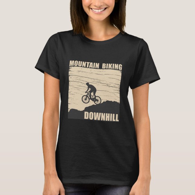 Camiseta Descida de bicicleta de montanha (Frente)