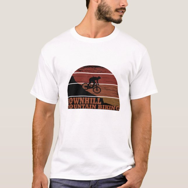 Camiseta Descida de bicicleta de montanha (Frente)