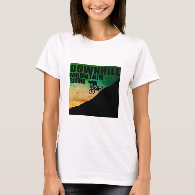 Camiseta Descida de bicicleta de montanha (Frente)