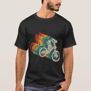 Camiseta Descida De Bike Montanha MTB Biking Vintage Biker