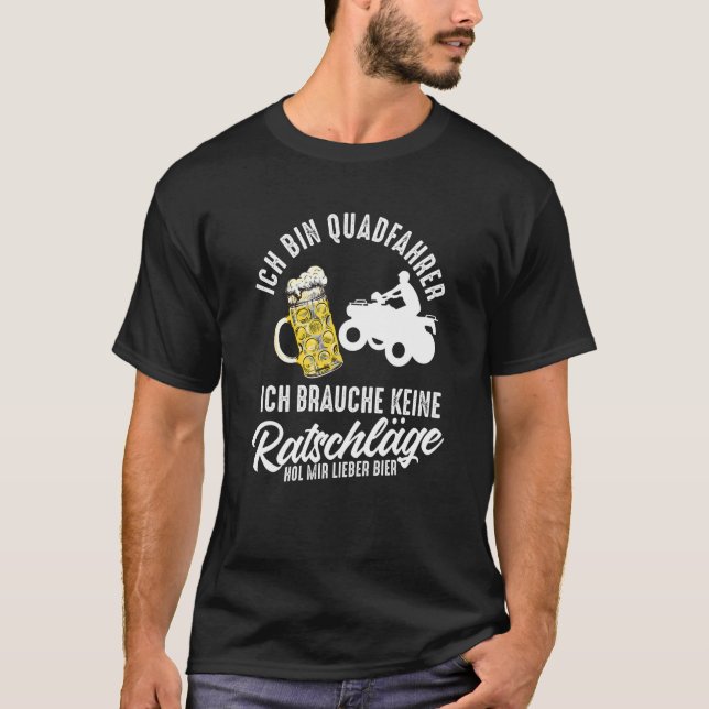 Camiseta Descida de motocicleta Mens Quad Bike (Frente)