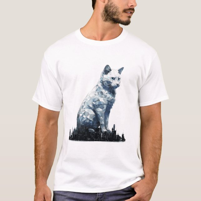 Camiseta Descoberta da Cidade da Bela Animal de Cat (Frente)