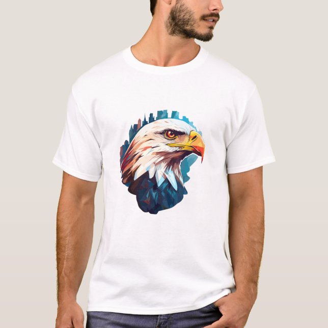 Camiseta Descoberta de Beleza da Vida Selvagem de Eagle Bir (Frente)