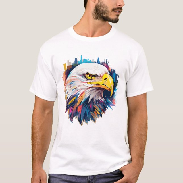 Camiseta Descoberta de Beleza da Vida Selvagem de Eagle Bir (Frente)