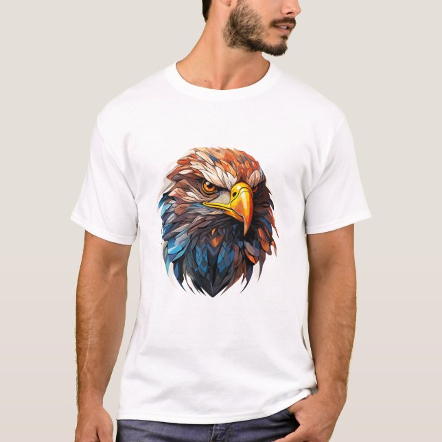Camiseta Descoberta de Beleza da Vida Selvagem de Eagle Bir (Frente)