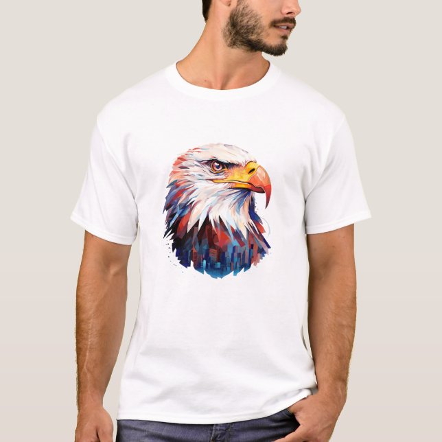 Camiseta Descoberta de Beleza da Vida Selvagem de Eagle Bir (Frente)