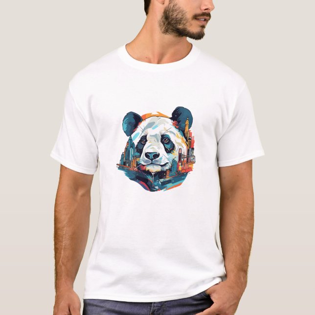 Camiseta Descoberta de Beleza da Vida Selvagem de Panda Ani (Frente)