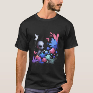 Camiseta Descoberta do Jardim Alien - Vetor de Natureza Inf