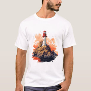 Camiseta Descoberta do Oceano Natural da Bela Costeira do F