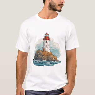 Camiseta Descoberta do Oceano Natural da Bela Costeira do F