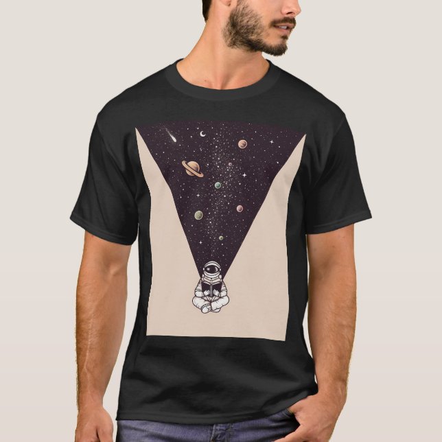 Camiseta Descobrir Novos Mundos (Frente)