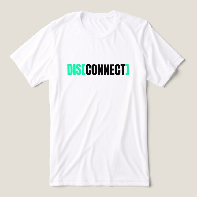 Camiseta Desconectar Tipografia Negrito (Design frontal)