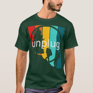 Camiseta Desconecte O Retro De Rastreamento De Volta