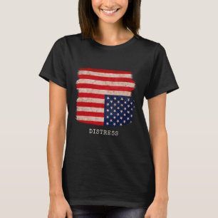 Camiseta Desconforto ao contrário Patriótico Americano 4 de