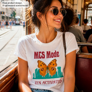 Camiseta Descrição da Consciencialização da Borboleta com M
