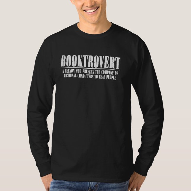 Camiseta Descrição da Definição do Booktrovert - (Frente)