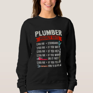 Camiseta Descrição Da Taxa Horária Do Plumbador Dos Serviço