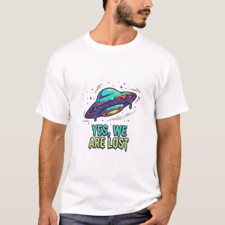 Camiseta Descrição do Conjunto UFO de Estar Perdido — Camin