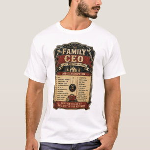 Camiseta Descrição do Trabalho de CEO da Família Divertido 