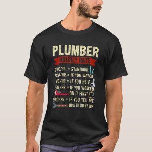 Camiseta Descrição Funcional Da Taxa Horária Do Plumber
