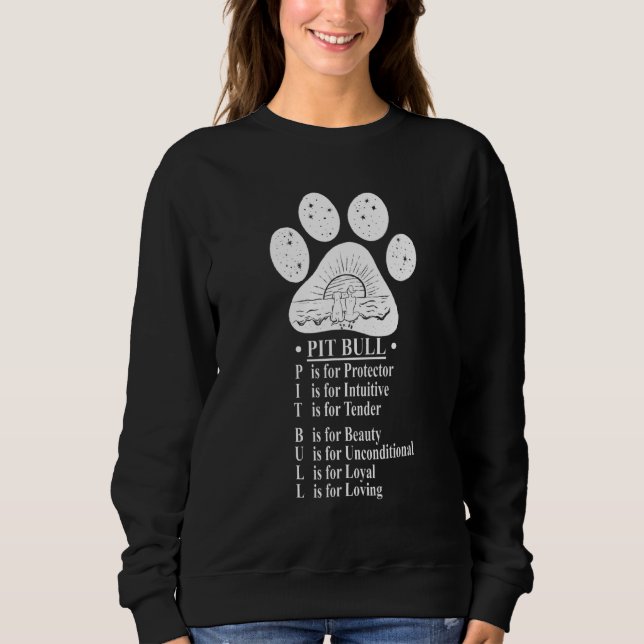 Camiseta Descrição Pitbull Cachorro Paw Mãe (Frente)