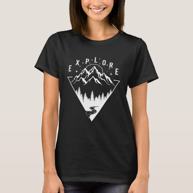 Camiseta Descubra as montanhas (Frente)