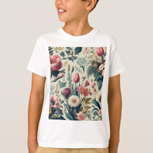 Camiseta Descubra o Deslumbrante Padrão Botânico Floral de 