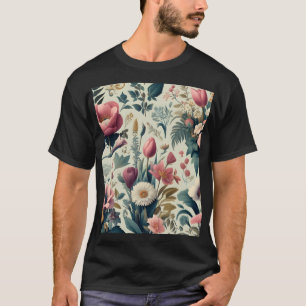 Camiseta Descubra o Deslumbrante Padrão Botânico Floral de 