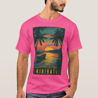 Camiseta Descubra O Paraíso Da Ilha Kiribati - Vintage Trav