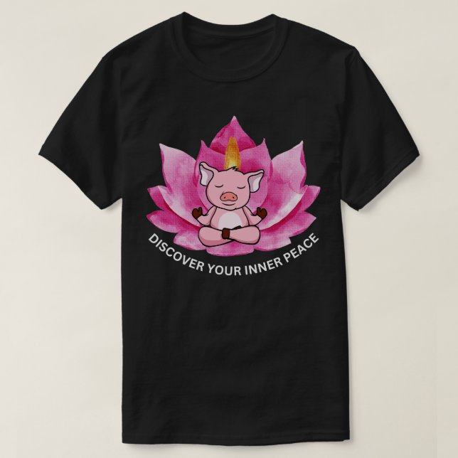 Camiseta Descubra sua meditação interna de paz (Frente do Design)