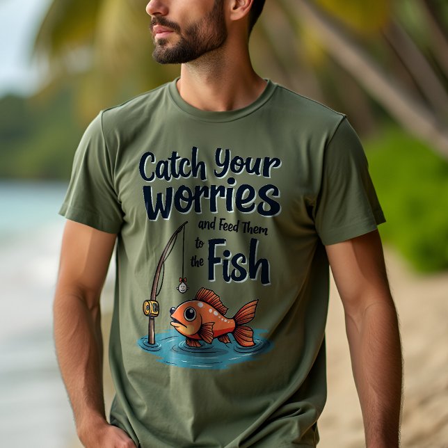Camiseta Descubra suas preocupações: solução de peixes moti (Criador carregado)