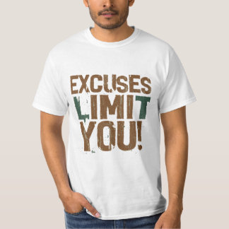 Camiseta Desculpas legais desanimadoras te limitam Um motiv