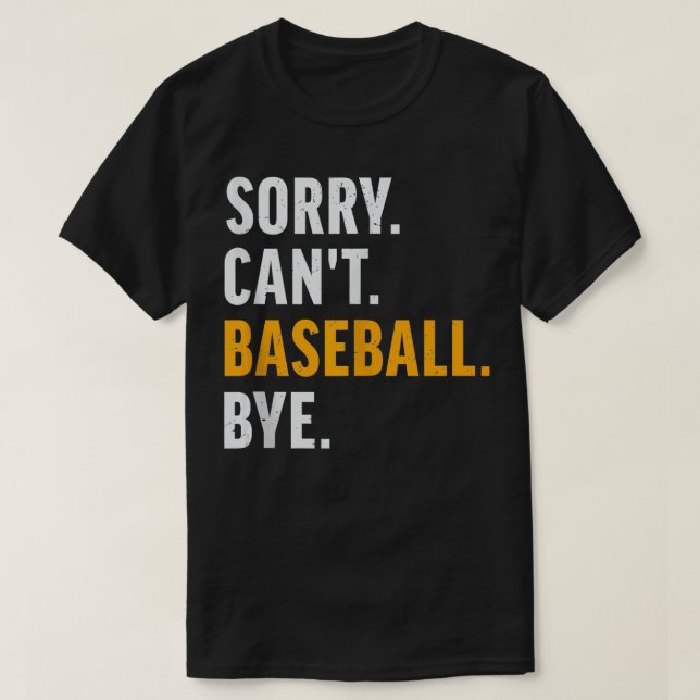 Camiseta Desculpe, Beball Bye Vintage Baseball (Frente do Design)