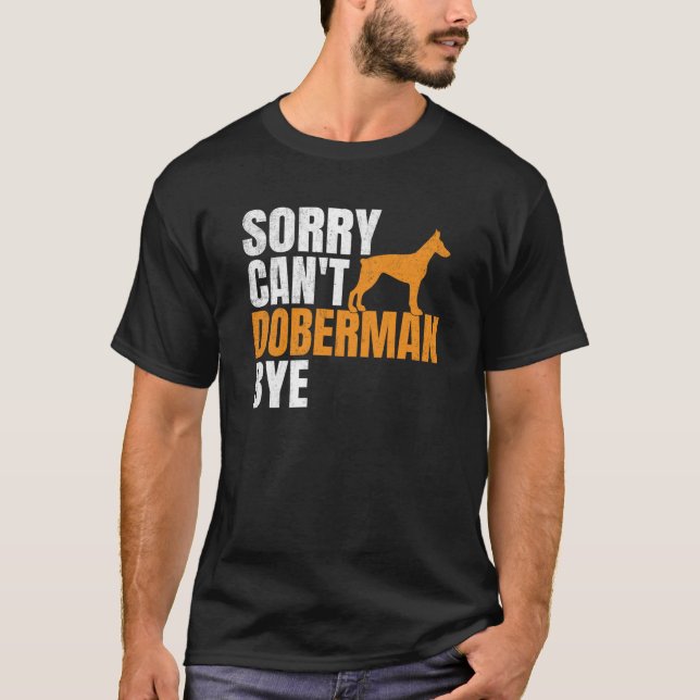 Camiseta Desculpe, Doberman Bye (Frente)