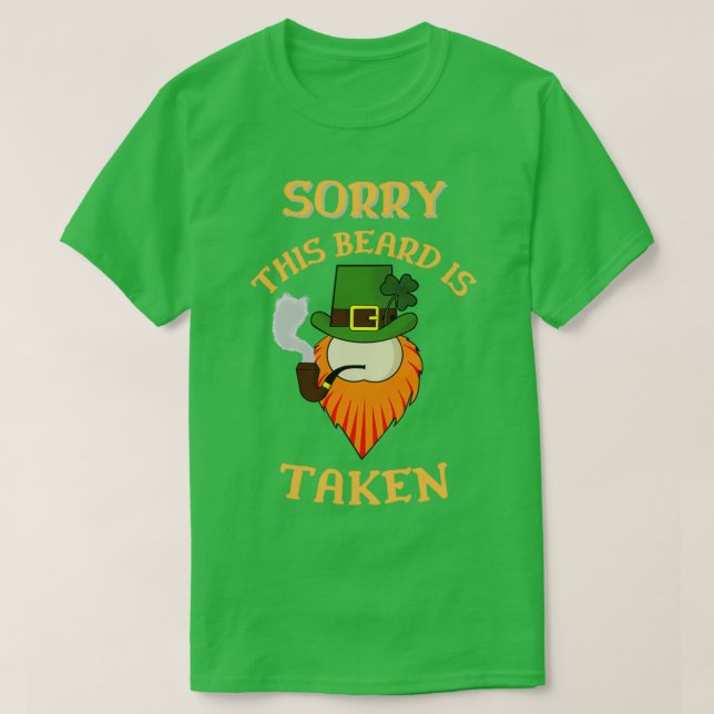 Camiseta Desculpe, Esta Barba Foi Levada 4 (Frente do Design)