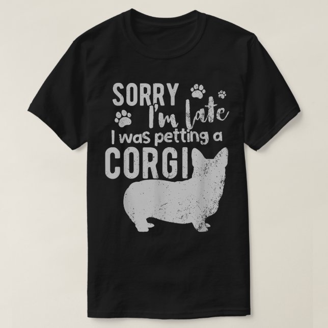 Camiseta Desculpe, estou atrasado (Frente do Design)