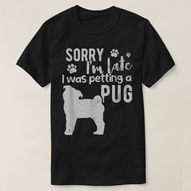 Camiseta Desculpe, estou atrasado (Frente do Design)