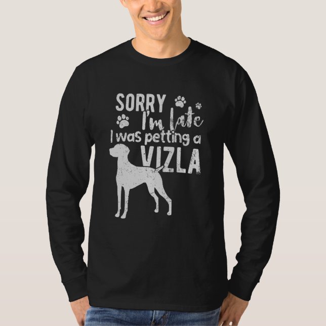 Camiseta Desculpe, Estou Atrasado, Estava Pingando Um Cacho (Frente)