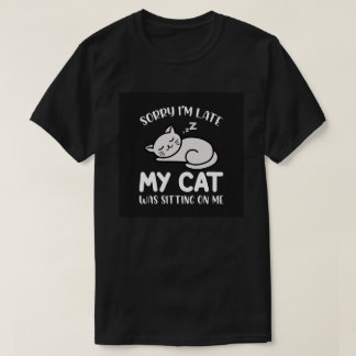 Camiseta Desculpe, estou atrasado, minha citação engraçada