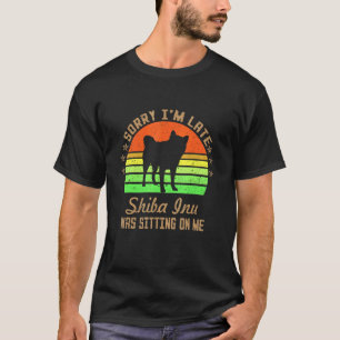 Camiseta Desculpe, estou atrasado. Minha Shiba Inu estava s