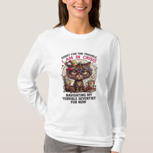 Camiseta Desculpe, Estou em Crise Piada de Aniversário de 7