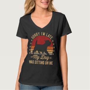Camiseta Desculpe, Eu Atrasei Meu Cachorro Estava Sentado E
