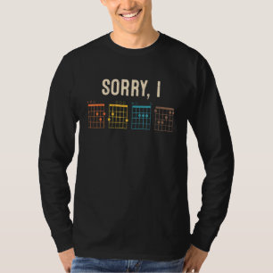 Camiseta Desculpe, Eu Dgaf Ocultei Mensagens De Guitarra Po