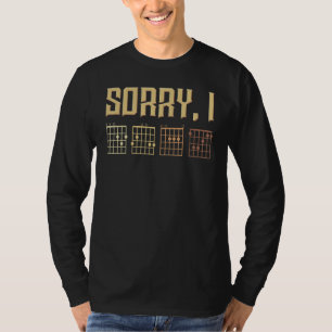Camiseta Desculpe Eu Não Dou a Mínima Acordes de Guitarra M