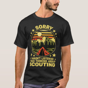 Camiseta Desculpe, eu não era escoteiro vintage acampando m