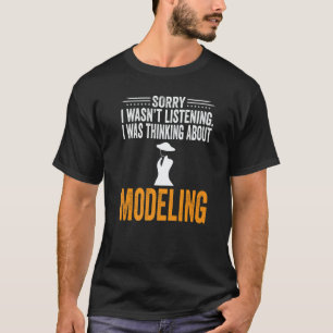 Camiseta Desculpe, Eu Não Estava Ouvindo Estava Pensando Em