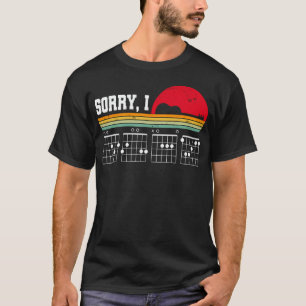 Camiseta Desculpe, Eu Não Ligo Mensagem Oculta Guitarra Ret