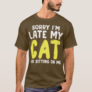 Camiseta Desculpe, Eu Não Sei Que Meu Gato Estava Sentado E