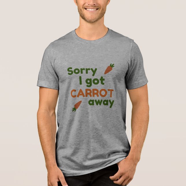 Camiseta Desculpe, Fui Levado pela Cenoura (Frente)