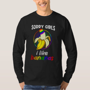 Camiseta Desculpe Garota, Eu Gosto De Bananas Lgbb Orgulho 